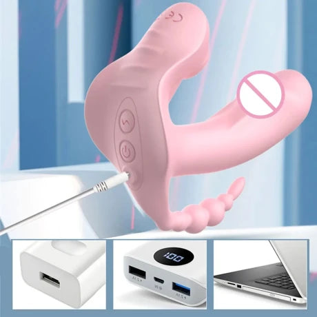 Vibrador Estimulador Wearable Butterfly 3 en 1